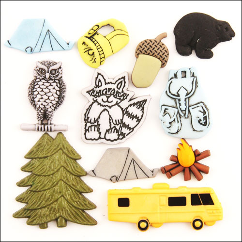 Buttons Galore - Buttons - Camping